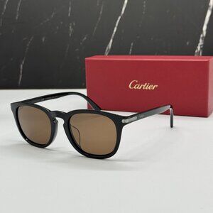 NEW CARTIER BLACK UNISEX SUNGLASSES CARTIER CT0011SA 004
